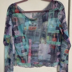 Sheer Printed Top